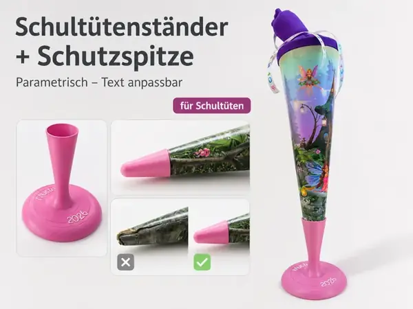 Custom School Cone Stand with Protective Tip