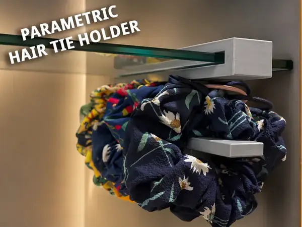 Shelf-Mounted Scrunchie & Hair Tie Holder
