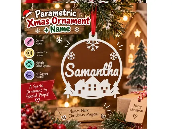 Custom Christmas Name Ornament