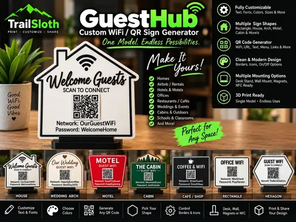 Custom GuestHub WiFi / QR Code Sign