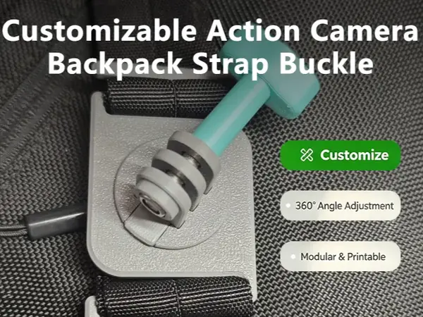Custom Action Camera Backpack Strap Buckle