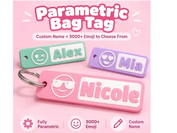 Custom Pet & Bag Tag – Name + Emoji
