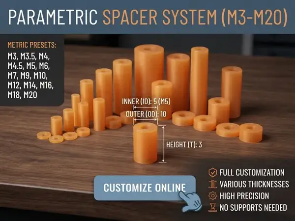 Custom Spacer / Washer / Standoff (Metric)