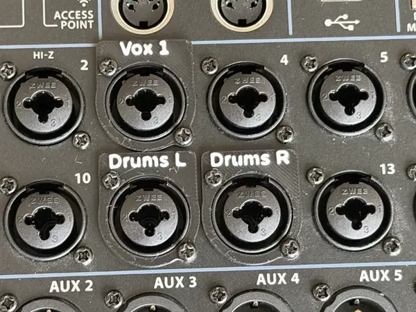 Custom XLR Cable Labels