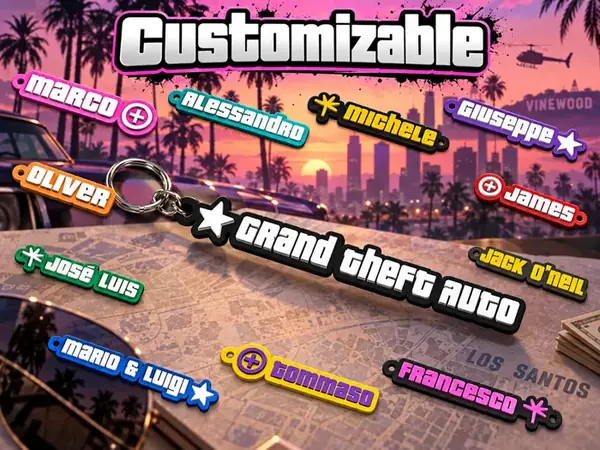 GTA Name Keychain & Name Tag