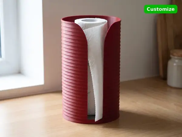 Custom Paper Towel Holder with Rotating Base