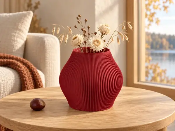 Chestnut Split Lamella Vase