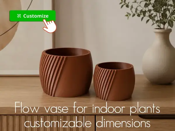 Resizable Flow Vase for Indoor Plants