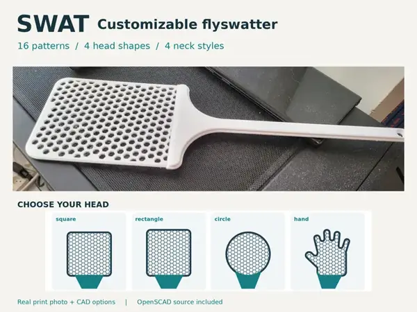 Custom SWAT Flyswatter