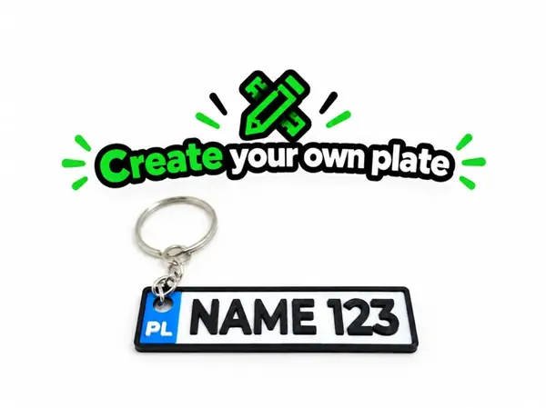 Custom License Plate Keychain