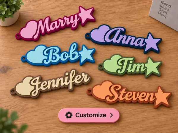 Custom Name Keychain