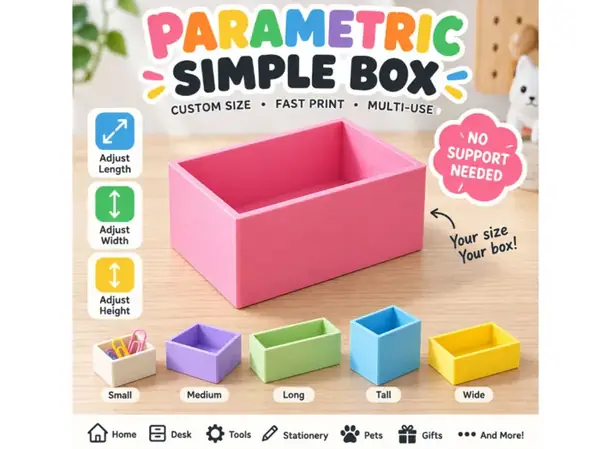 Custom-Size Simple Storage Bin