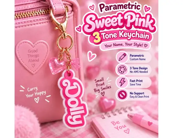 Custom Sweet Dolly Name Keychain – 3 Colors
