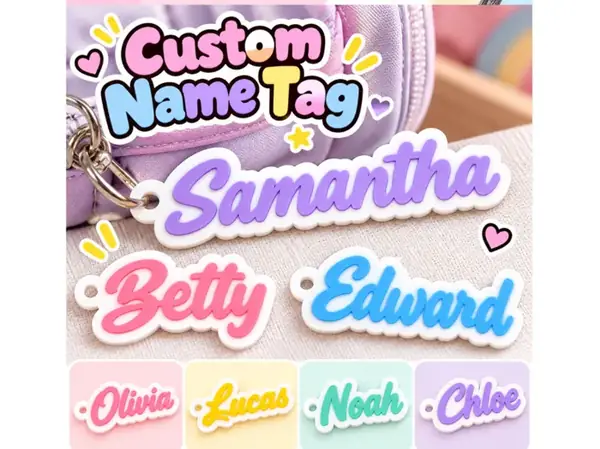 Custom Name Keychain – 2 Keyring Positions