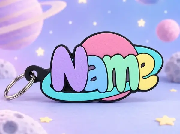 Custom Planet Name Keychain