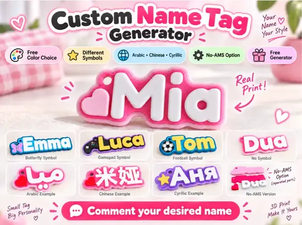 Custom Name Bag Tag Keychain