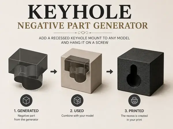Custom Keyhole Slot Part