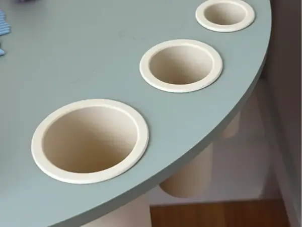 Custom Recessed Desktop Pen Holder
