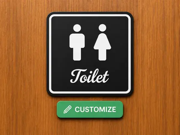 Custom Toilet Door Sign