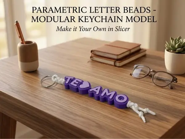 Custom Letter Beads & Keychain