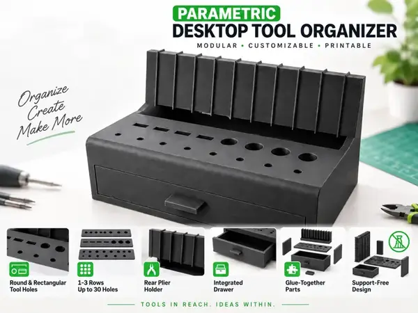 Custom Desktop Tool Organizer
