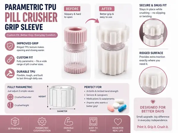 Custom TPU Pill Crusher Grip Sleeve