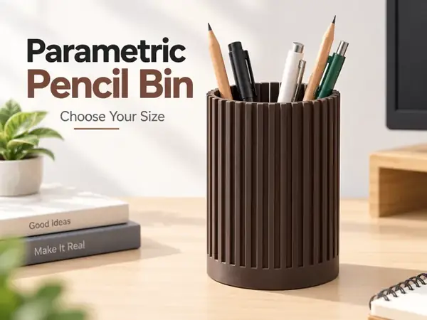 Custom-Size Ribbed Pencil Cup