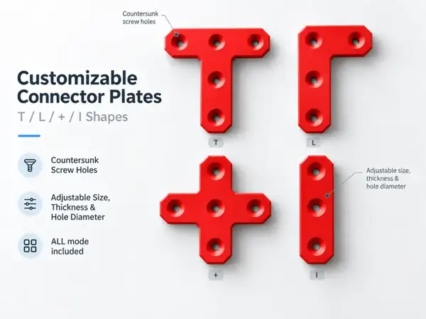 Custom T, L, Cross & Straight Connectors