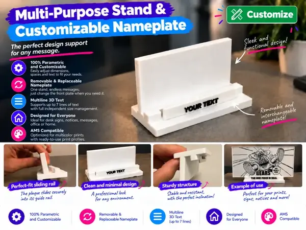 Custom Stand for HueForge Prints