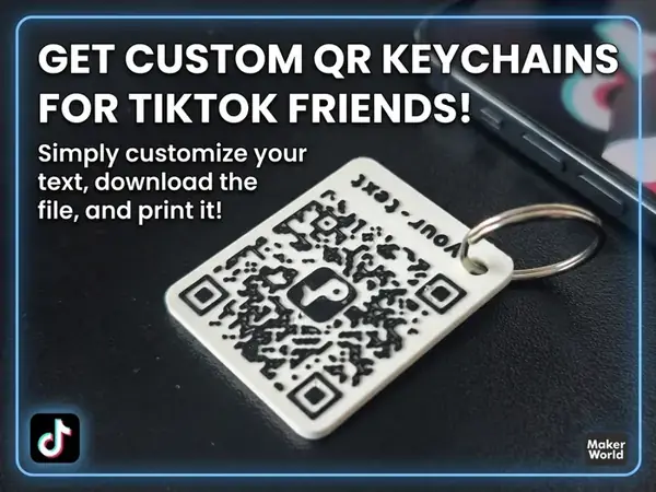 Custom TikTok QR Code Keychain