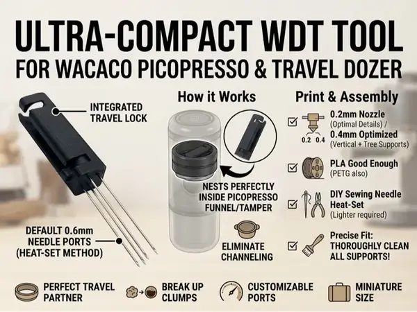 Ultra-Compact Coffee WDT for Wacaco Pixapresso