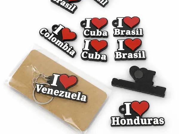 Custom "I Love" Keychain & Fridge Magnet