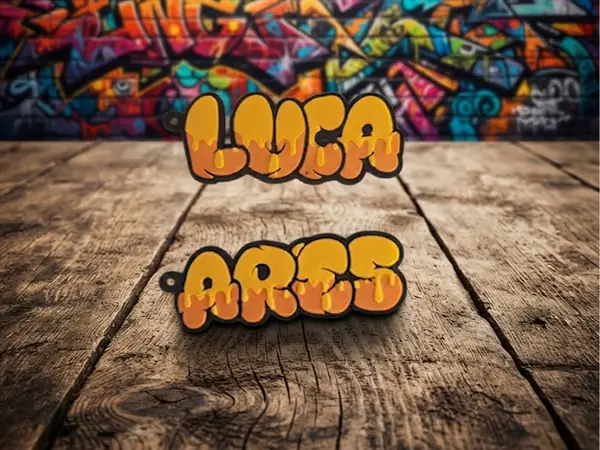 Custom Graffiti Name Keychain
