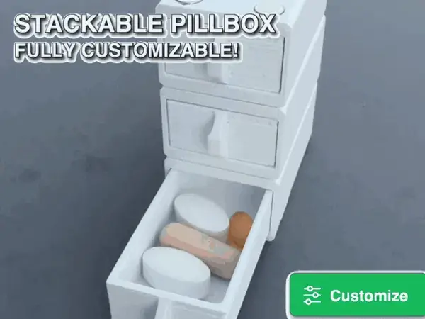 Stackable Magnetic Pill Box