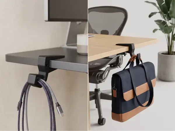 Custom Friction-Fit Desk Hook