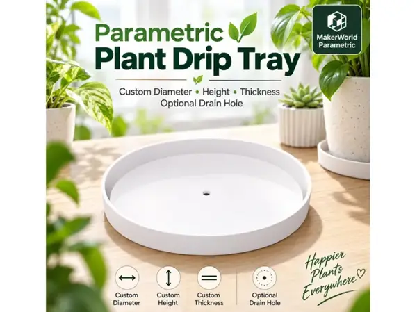 Custom Size Plant Drip Tray with Drain Hole