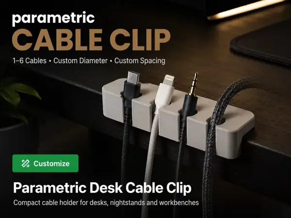 Custom Desk Cable Clip