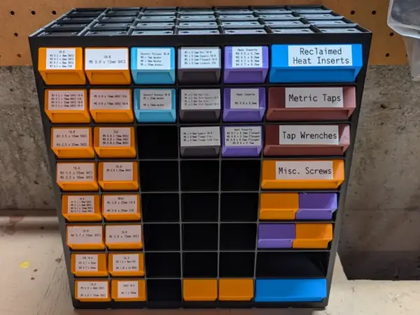 Custom Parts Organizer Cabinet