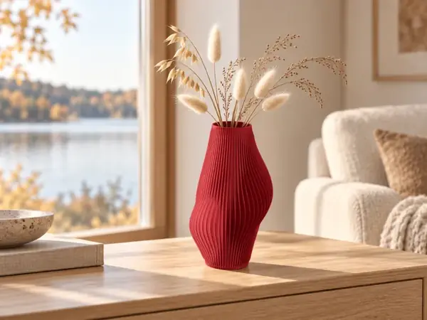 Autumn Swirl Lamella Vase
