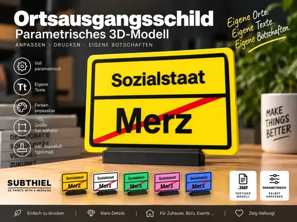 Custom German Town Exit Sign