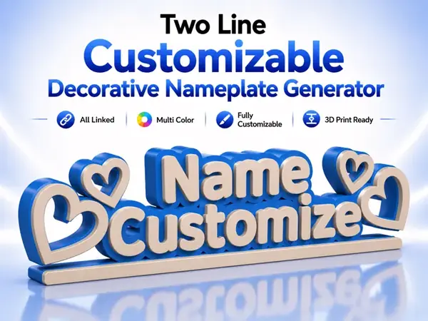 Custom Linked Two-Line Nameplate