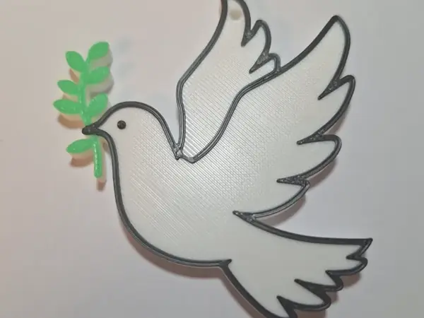 White Dove with Olive Branch