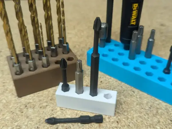 Hex Grip Snap-In Bit Holder (Print-in-Place)