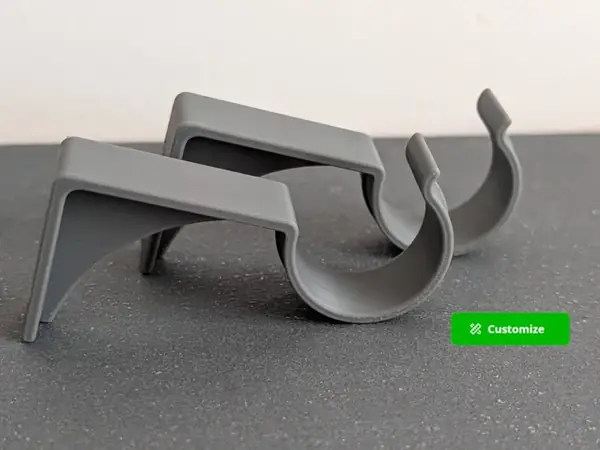 Custom Screw-Mount Curtain Rod Wall Bracket