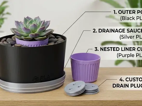 Custom Ultimate Planter & Saucer