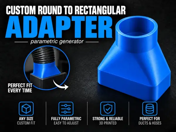 Custom Round to Rectangular Duct Adapter