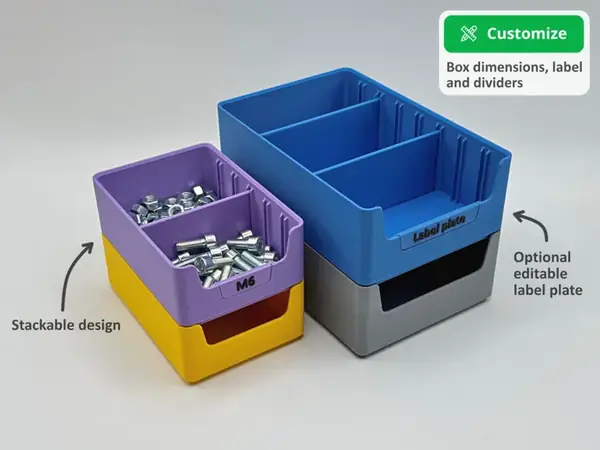 Custom Stackable Storage Box with Dividers