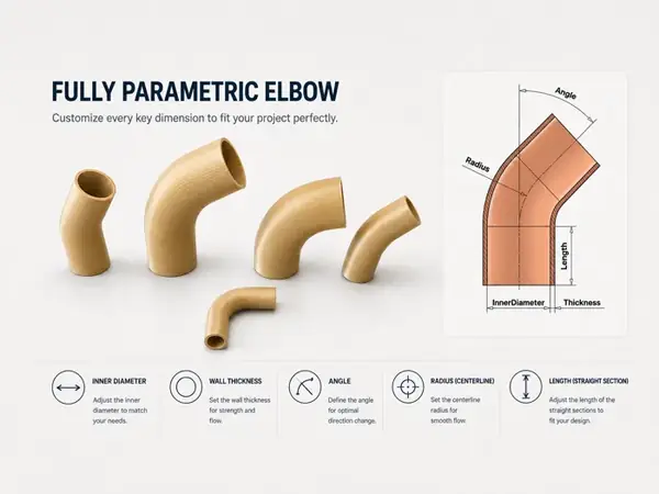 Custom PVC Pipe Elbow Fitting